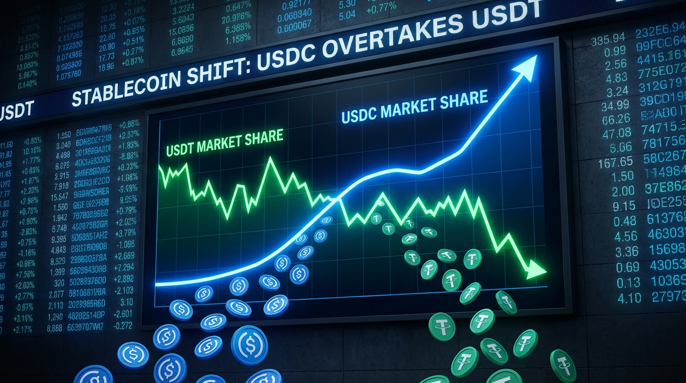 USDC Flips USDT in Transaction Volume for First Time Since 2019