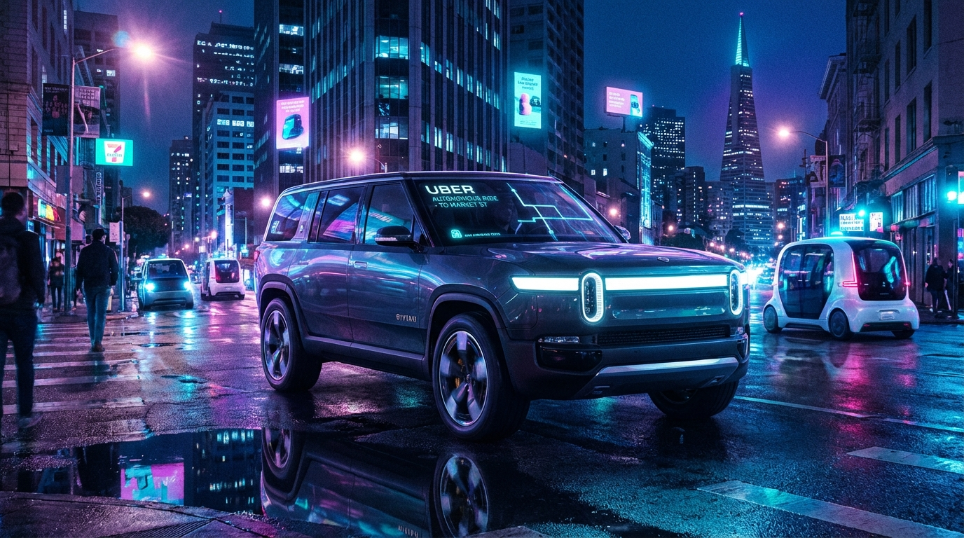 Uber Backs Rivian with $1.25B Deal to Deploy 50,000 Robotaxis