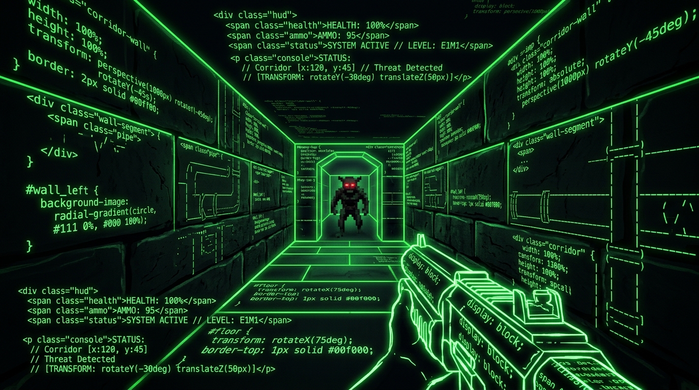cssDOOM: Someone Actually Rendered DOOM Using Only CSS and HTML Divs