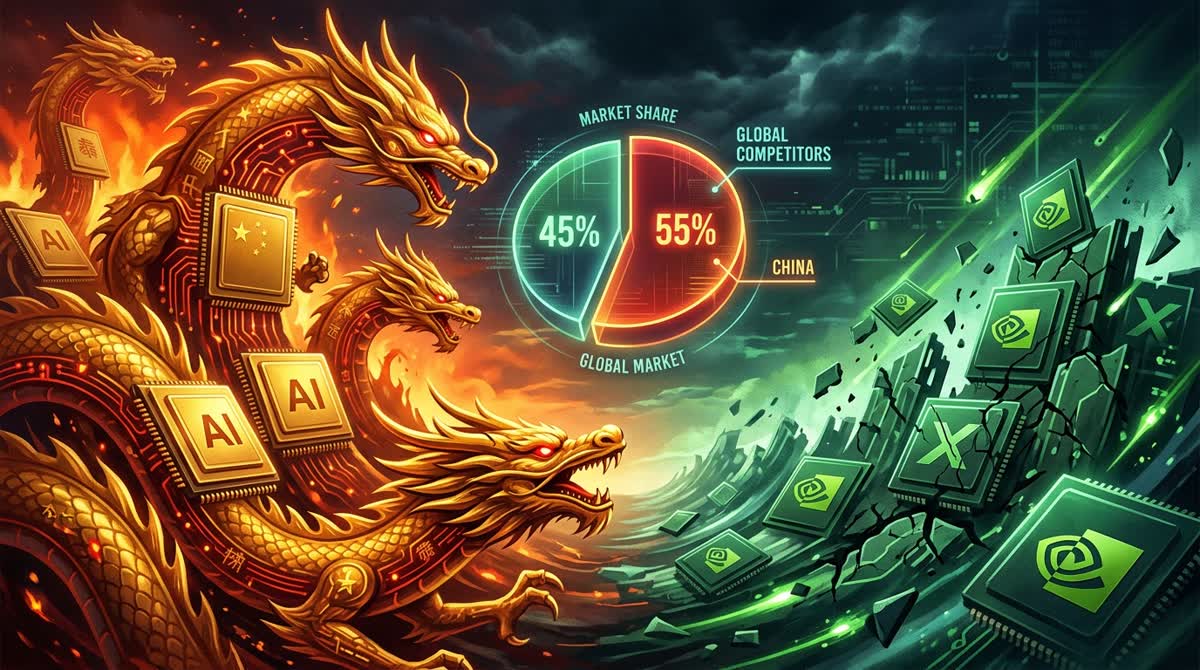 Chinese Chipmakers Capture 41% of Domestic AI Accelerator Market as Nvidia's Lead Erodes