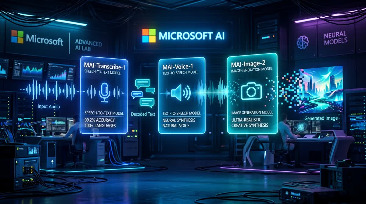 Microsoft Launches Three In-House AI Models to Challenge OpenAI
