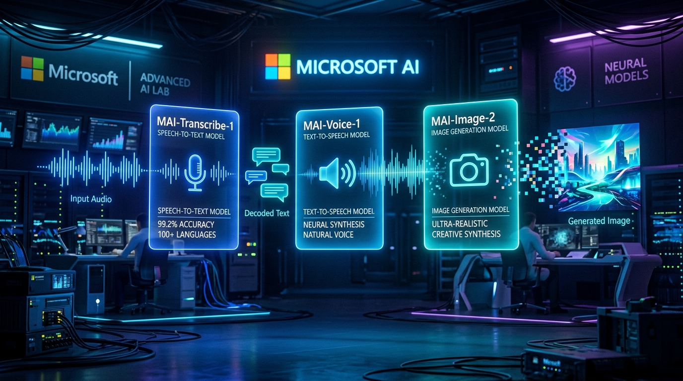 Microsoft Launches Three In-House AI Models to Challenge OpenAI