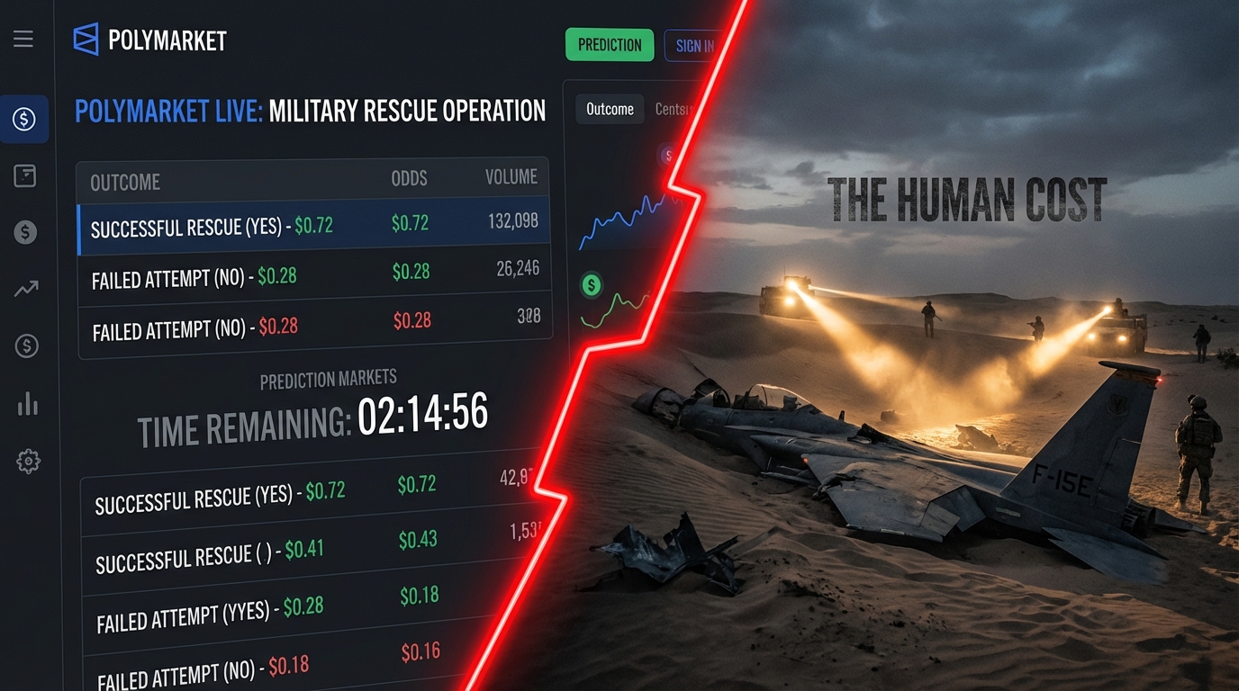 Polymarket Removed a Bet on a Downed Pilot's Rescue — But 223 War Markets Remain
